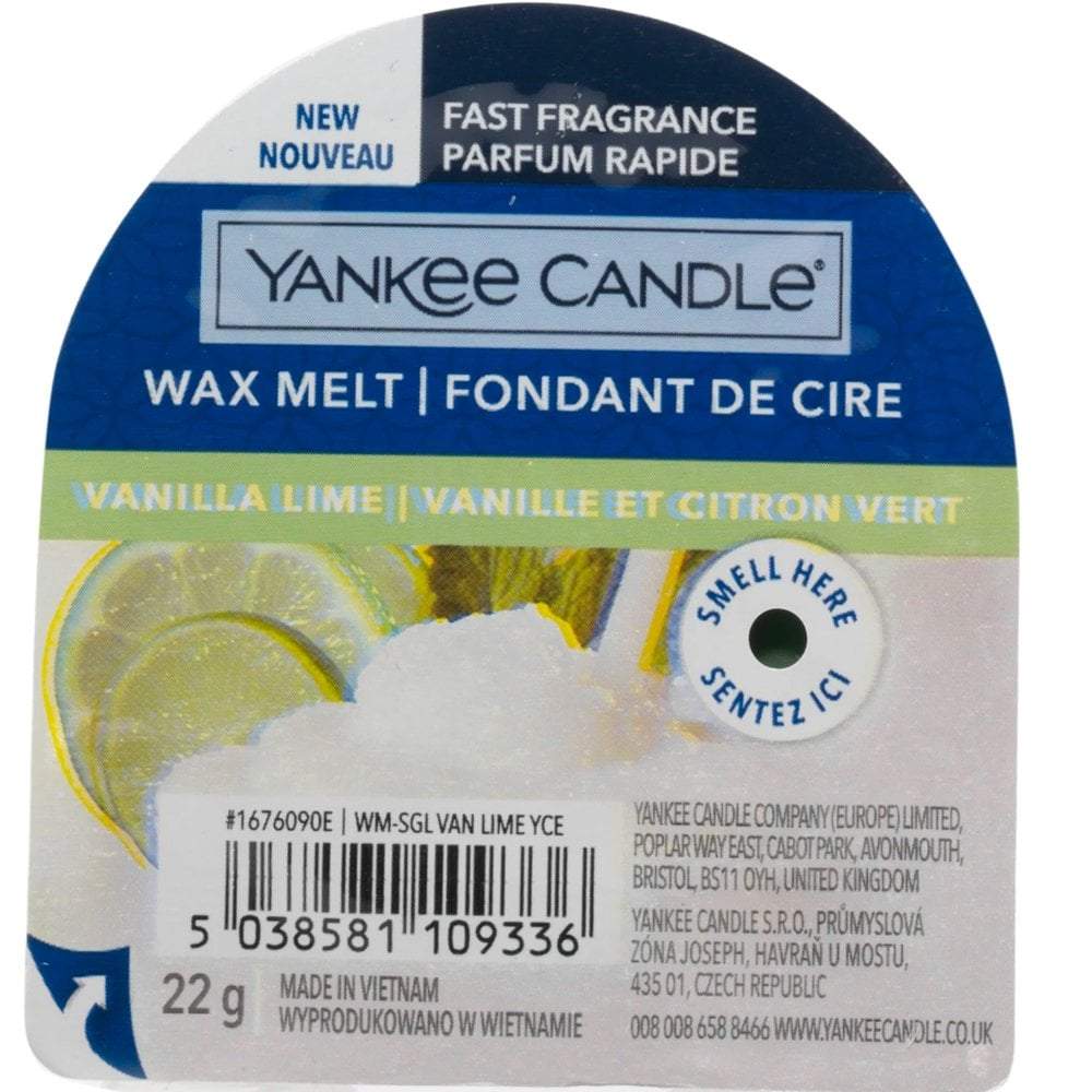 Yankee Candle Vanilla Lime Wax Melt
