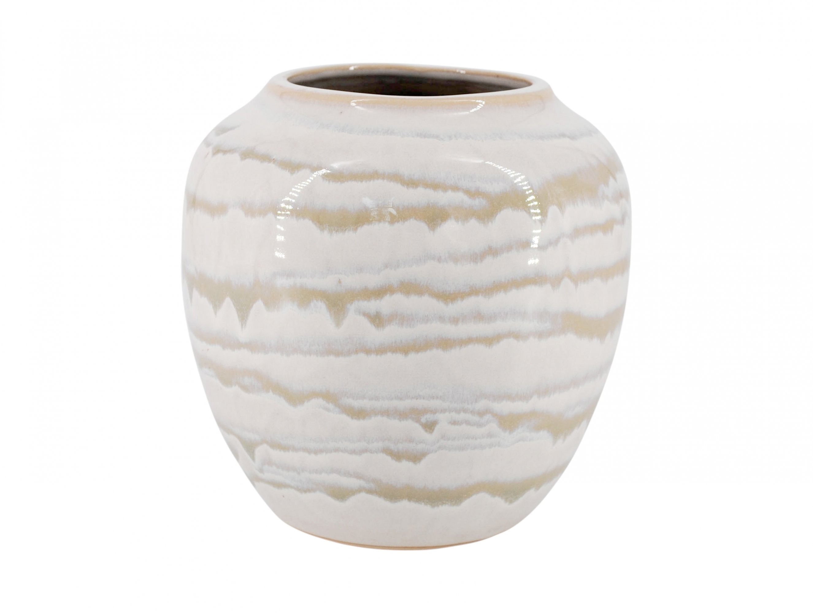 Aqua White Ceramic Vase