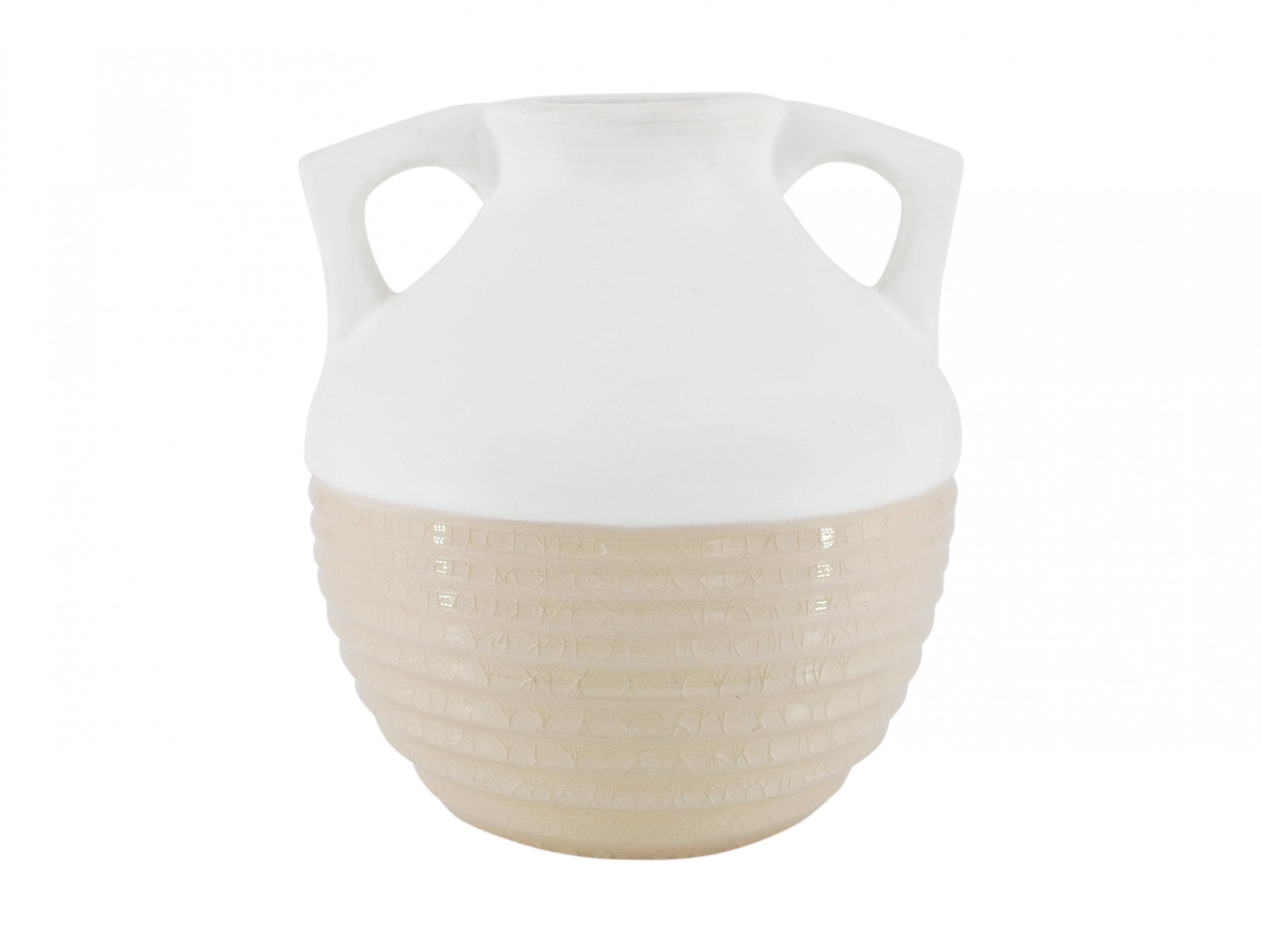 Sparta White Ceramic Vase