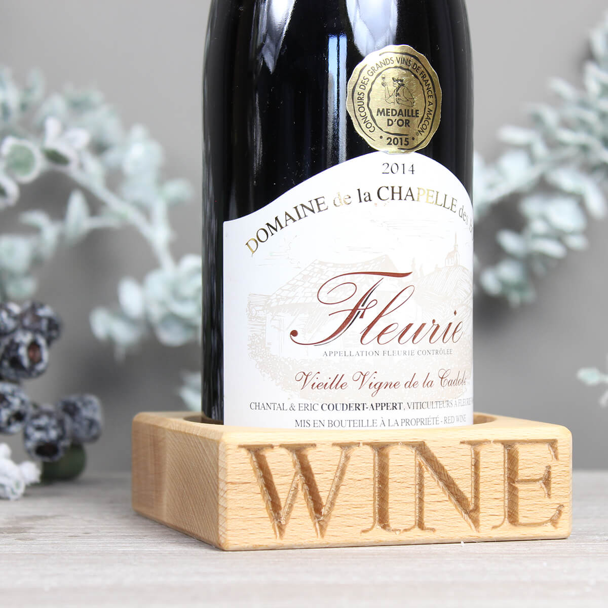 'Wine' Wine Bottle Holder