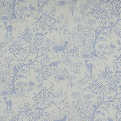 Woodland Life Blue Roman Blind